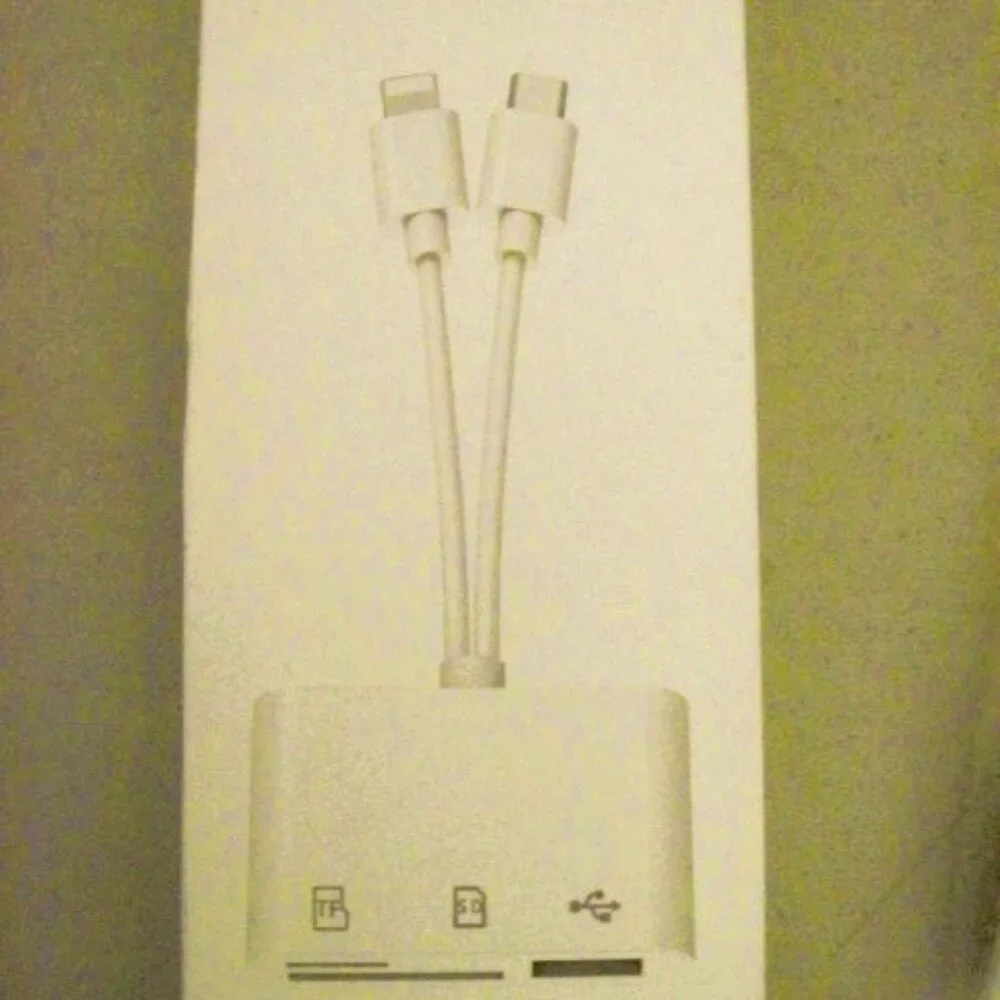 Sd Card Reader for iPhone, iPad, USB Dual Port SD Card Adapter, Easy Transfer